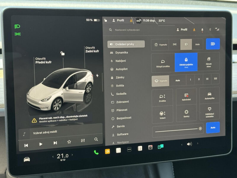 Tesla Model Y Long Range AWD 378 kW, Panorama, Tažné zařízení